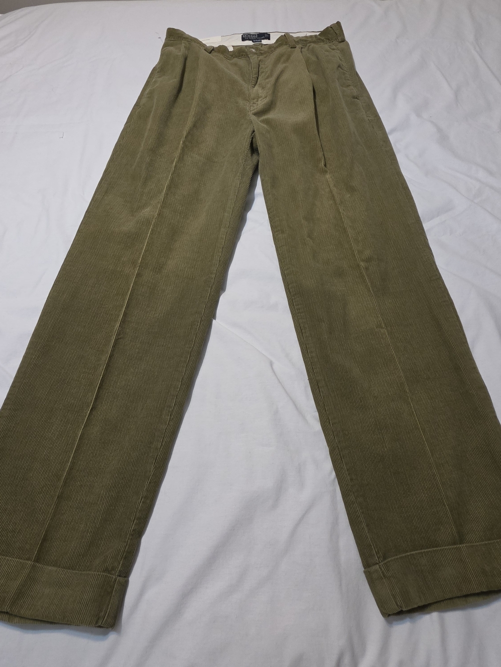 Polo Ralph Lauren Men's Y2K Pleated Corduroy Cuffed Hammond Pant